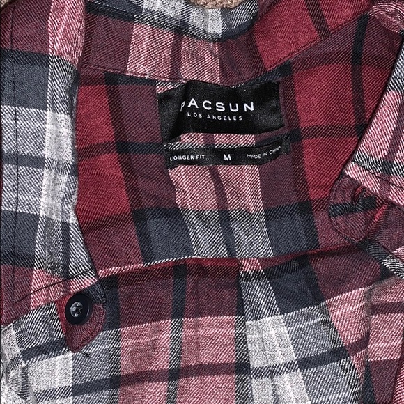 red black and white mens flannel - Picture 2 of 3